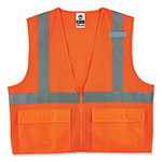 Ergodyne GloWear 8220Z Class 2 Standard Mesh Zipper Vest, Polyester, Small/Medium, Orange orginal image