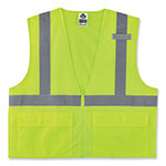 Ergodyne GloWear 8220Z Class 2 Standard Mesh Zipper Vest, Polyester, 2X-Large/3X-Large, Lime orginal image