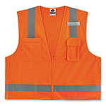 Ergodyne GloWear 8249Z-S Single Size Class 2 Economy Surveyors Zipper Vest, Polyester, Large, Orange orginal image