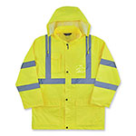 Ergodyne GloWear 8366 Class 3 Lightweight Hi-Vis Rain Jacket, Polyester, 2X-Large, Lime orginal image
