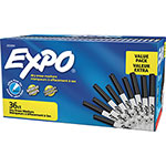 Expo® Low-Odor Dry Erase Marker Office Pack, Extra-Fine Needle Tip, Black, 36/Pack orginal image