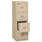 Fireking Turtle Four-Drawer File, 17.75w x 22.13d x 52.75h, UL Listed 350° for Fire, Parchment orginal image
