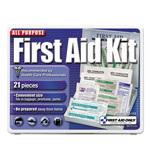 First Aid Only All-Purpose First Aid Kit, 21 Pieces, 4 3/4 x 3 x 1/2, Blue/White orginal image
