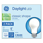 GE Classic LED Non-Dim A19 Light Bulb, 9 W, Daylight, 2/Pack orginal image