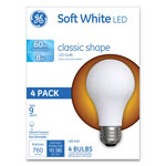 GE Classic LED Soft White Non-Dim A19 Light Bulb, 8 W, 4/Pack orginal image