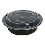 GEN Food Container, 16 oz, 6.29 x 6.29 x 1.96, Black/Clear, Plastic, 150/Carton orginal image