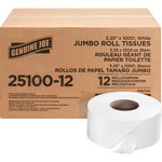 Genuine Joe Bath Tissue Roll, 2-Ply, 1000', 12/CT, White orginal image