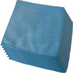 Genuine Joe Microfiber Cloth, General Purpose, Lint Free, 12/BG, Blue orginal image