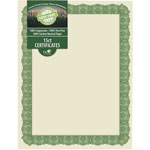 Geographics Award Certificates, 8.5 x 11, Natural with Green Braided Border, 15/Pack orginal image