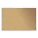 Ghent MFG Aluminum-Frame Natural Corkboard, 60.5 x 48.5, Tan Surface, Satin Aluminum Frame orginal image