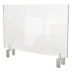 Ghent MFG Clear Partition Extender with Attached Clamp, 42 x 3.88 x 18, Thermoplastic Sheeting orginal image
