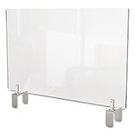 Ghent MFG Clear Partition Extender with Attached Clamp, 36 x 3.88 x 30, Thermoplastic Sheeting orginal image