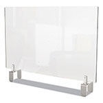 Ghent MFG Clear Partition Extender with Attached Clamp, 42 x 3.88 x 30, Thermoplastic Sheeting orginal image