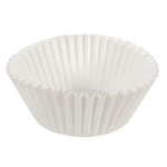 Hoffmaster Fluted Bake Cups, 4 1/2 dia x 1 1/4h, White, 500/Pack, 20 Pack/Carton orginal image