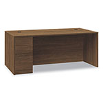 Hon 10500 Series Single Pedestal Desk, Left Pedestal: Box/Box/File, 66