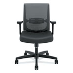 Hon Convergence Mid-Back Task Chair with Swivel-Tilt Control, Supports up to 275 lbs, Vinyl, Black Seat/Back, Black Base orginal image