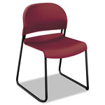 Hon GuestStacker High Density Chairs, Mulberry Seat/Mulberry Back, Black Base, 4/Carton orginal image