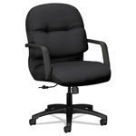 Hon Pillow-Soft 2090 Series Managerial Mid-Back Swivel/Tilt Chair, Supports up to 300 lbs., Black Seat/Black Back, Black Base orginal image