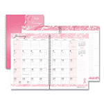 House Of Doolittle Breast Cancer Awareness Recycled Ruled Monthly Planner/Journal, 10 x 7, Pink Cover, 12-Month (Jan to Dec): 2024 orginal image