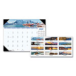 House Of Doolittle Earthscapes Recycled Monthly Desk Pad Calendar, Coastlines Photos, 22 x 17, Black Binding/Corners,12-Month (Jan-Dec): 2024 orginal image