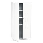 Iceberg OfficeWorks Resin Storage Cabinet, 33w x 18d x 66h, Platinum orginal image