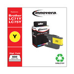 Innovera Remanufactured Yellow High-Yield Ink, Replacement For Brother LC75Y, 600 Page Yield orginal image