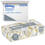 Kleenex Professional Facial Tissue for Business (03076), Flat Tissue Boxes, 12 Boxes / Convenience Case, 125 Tissues / Box, 1,500 Tissues / Case orginal image