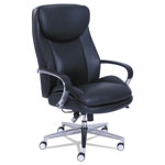 La-Z-Boy Commercial 2000 Big and Tall Executive Chair with Dynamic Lumbar Support, Up to 400 lbs., Black Seat/Back, Silver Base orginal image