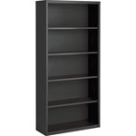 Lorell Bookcase, 5-Shelf, Steel, 34-1/2