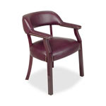 Lorell Chair, Captain, Wrap Around Back, 25"x24"x30 3/4", Oxblood orginal image