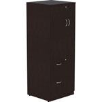 Lorell Essentials Laminate Tall Storage Cabinet, 2-Drawer, 23.6