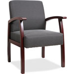 Lorell Guest Chairs, 24"x25"x35-1/2", Mahogany/Charcoal orginal image