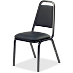 Lorell Stacking Chair, 18"x22"x34-1/2", Black/Black Frame orginal image