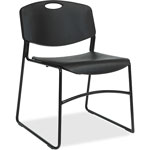 Lorell Stacking Chair, 450 lb Capacity, 4/CT, Black orginal image
