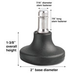 Master Caster Low Profile Bell Glides, B Stem, 110 lbs/Glide, 5/Set orginal image