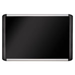 MasterVision™ Black fabric bulletin board, 36 x 48, Silver/Black orginal image