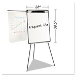 MasterVision™ Magnetic Gold Ultra Dry Erase Tripod Easel W/ Ext Arms, 32