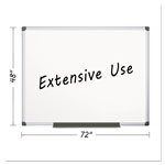 MasterVision™ Porcelain Value Dry Erase Board, 48 x 72, White, Aluminum Frame orginal image