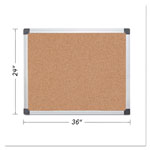 MasterVision™ Value Cork Bulletin Board with Aluminum Frame, 24 x 36, Natural orginal image
