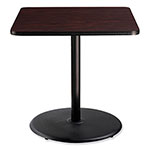 National Public Seating Cafe Table, 36w x 36d x 36h, Square Top/Round Base, Mahogany Top, Black Base orginal image