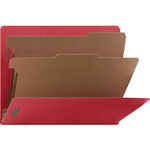 Nature Saver Classification Folder, End Tab, Letter, 2-Div, 10/BX, Red orginal image
