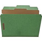 Nature Saver Classification Folders, w/ Fasteners, 1 Dvdr, Letter, 10/Box, Green orginal image
