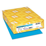 Neenah Paper Exact Brights Paper, 20lb, 8.5 x 11, Bright Blue, 500/Ream orginal image