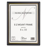 Nudell Plastics EZ Mount Document Frame/Accent, Plastic Face, 8 x 10, Black/Gold orginal image