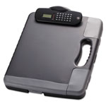 Officemate Portable Storage Clipboard Case w/Calculator, 11 3/4 x 14 1/2, Charcoal orginal image