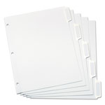 Oxford Custom Label Tab Dividers with Self-Adhesive Tab Labels, 5-Tab, 11 x 8.5, White, 5 Sets orginal image