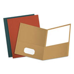 Oxford Earthwise by Oxford Recycled Paper Twin-Pocket Portfolio, Assorted Colors, 25/Box orginal image