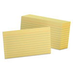 Oxford Ruled Index Cards, 3 x 5, Canary, 100/Pack orginal image