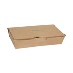 Pactiv Earth Choice Tamper Evident Paper OneBox, 9 x 4.85 x 2, Kraft, 100/Carton orginal image