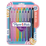 Papermate® Flair Felt Tip Stick Porous Point Marker Pen, 0.7mm, Assorted Ink/Barrel, 16/Pack orginal image